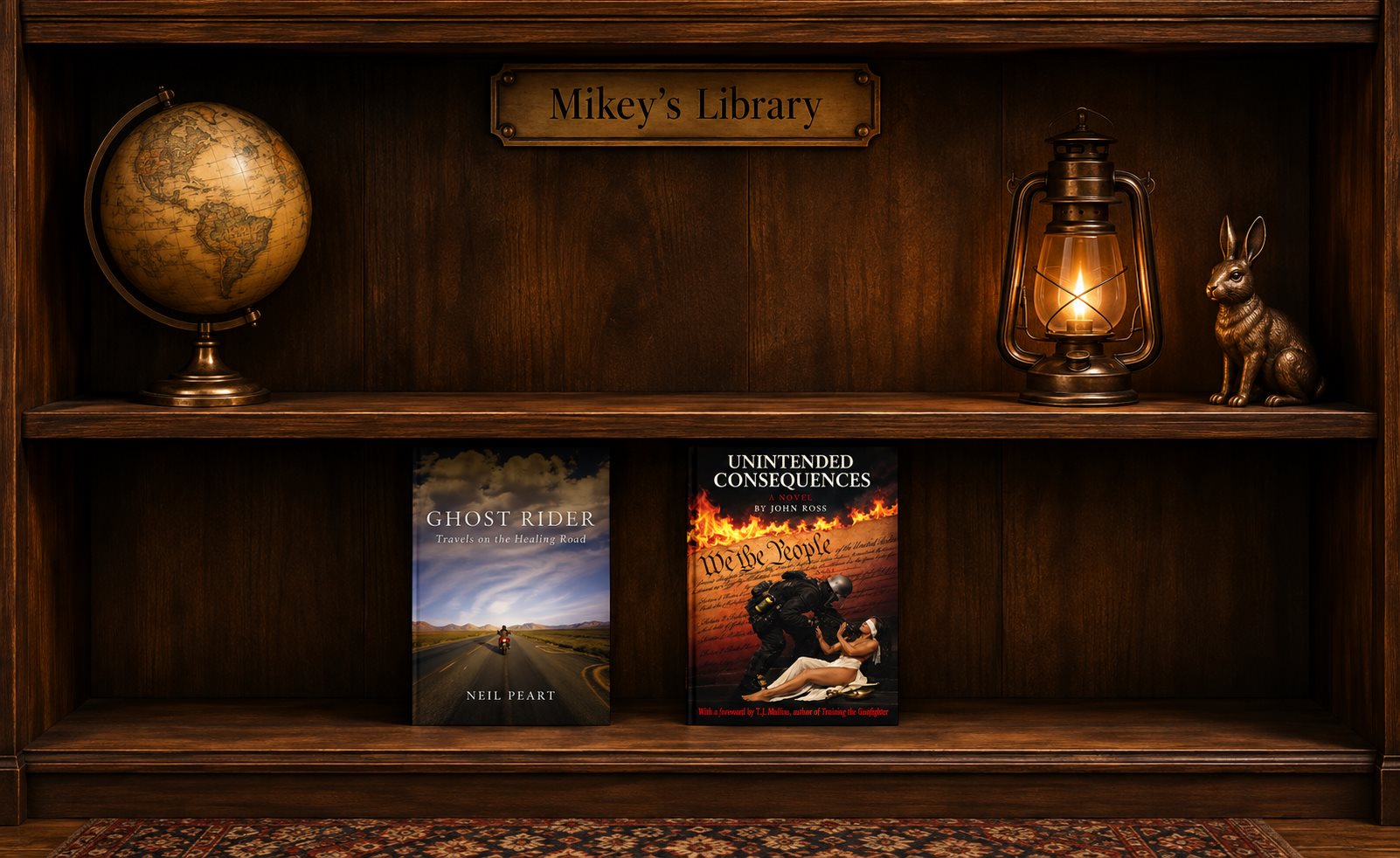 Mikey's Library bookshelf